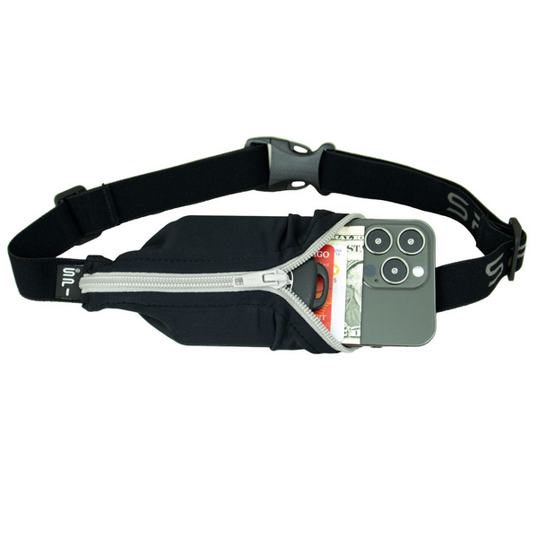 Spibelt Original Running Belt Black with Titanium Zip SPIbelt Australia