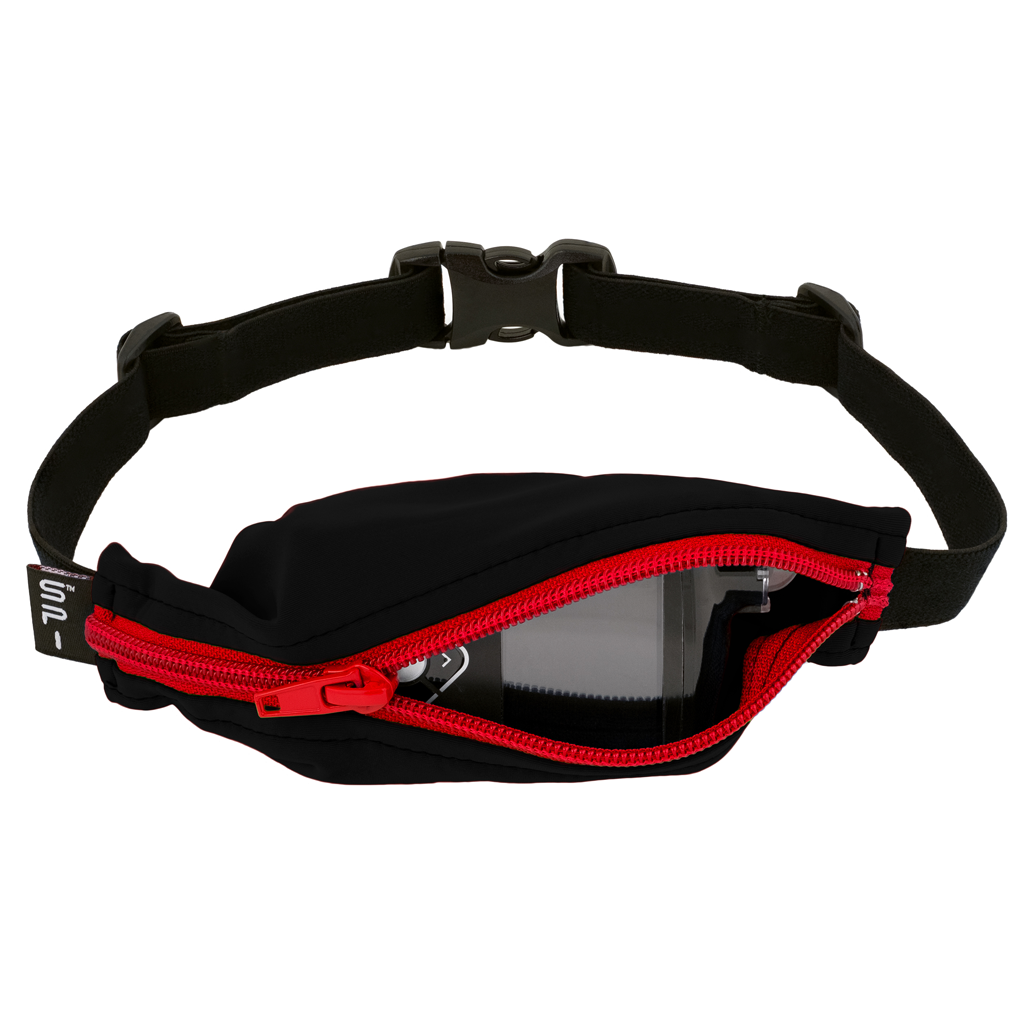 Kids Spibelt - Black with Red Zip