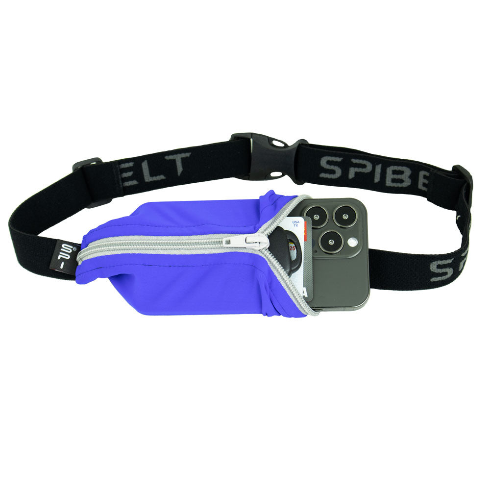 Spibelt Original Running Belt - Purple/Titanium Zip